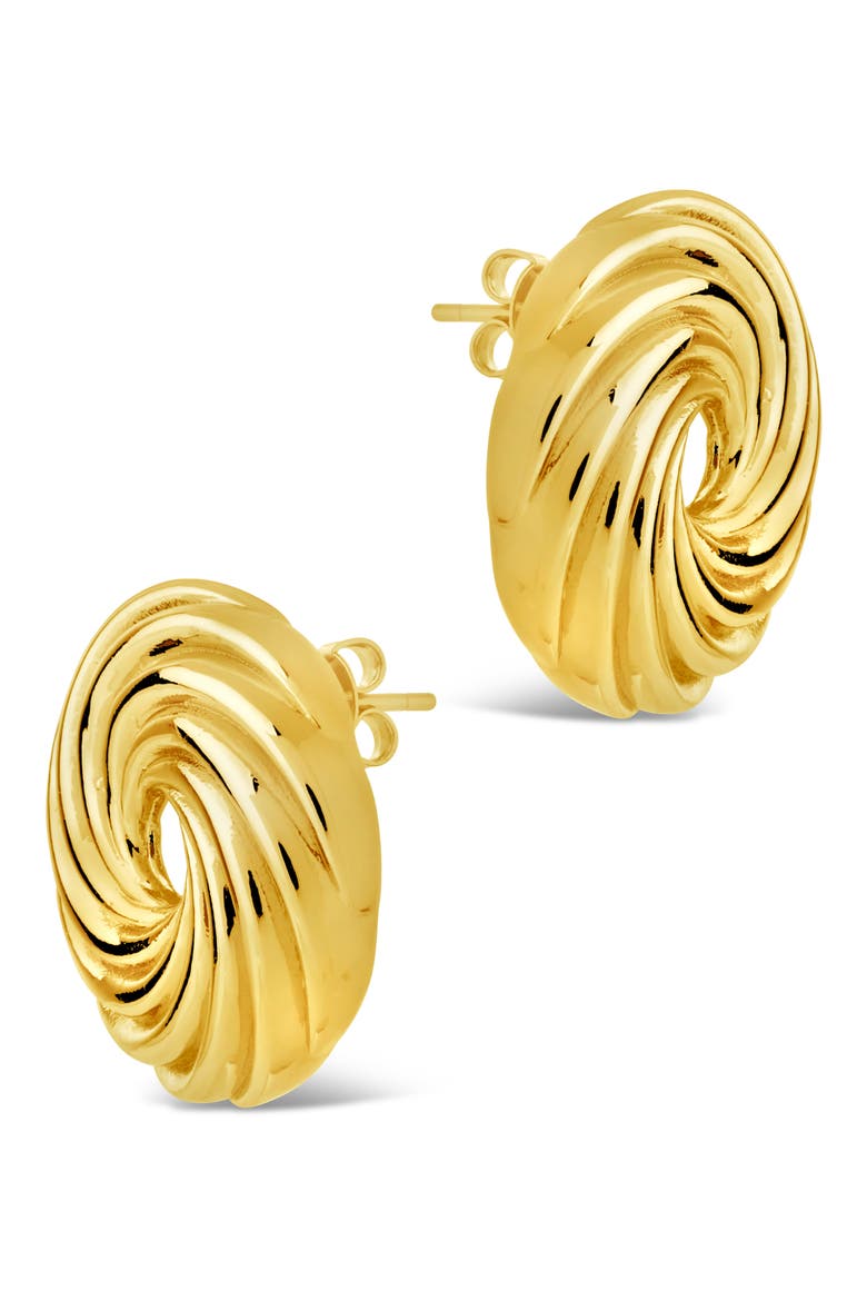 Cruller Stud Earrings, Alternate, color, GOLD