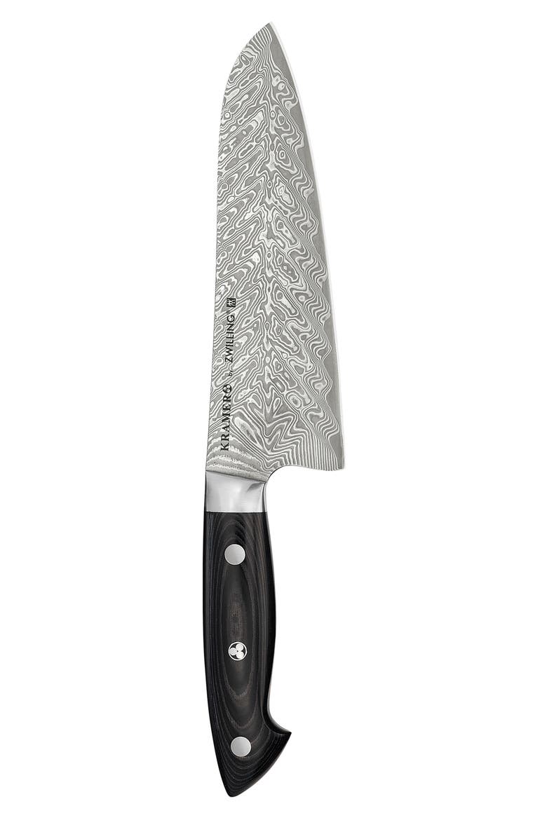 Kramer Euroline Damascus Collection 7-Inch Fine Edge Santoku Knife, Main, color, STAINLESS STEEL