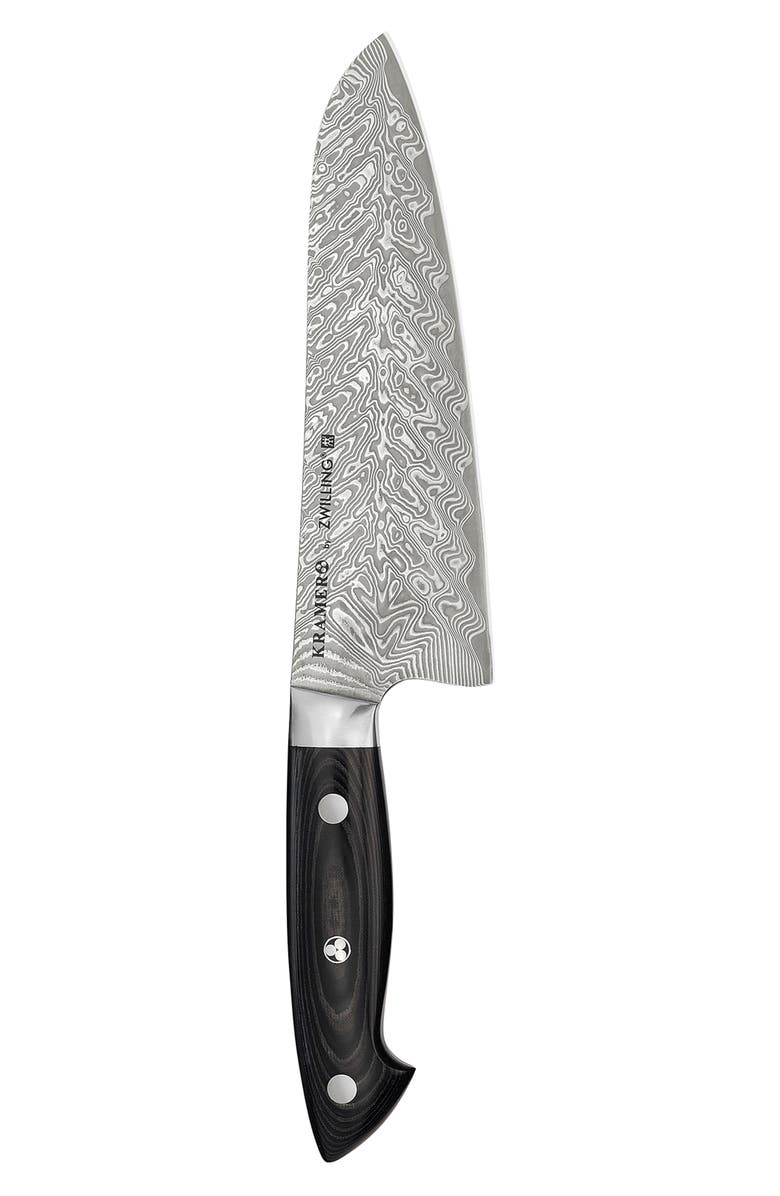 ZWILLING Kramer Euroline Damascus Collection 7-Inch Fine Edge Santoku Knife, Main, color, Stainless Steel