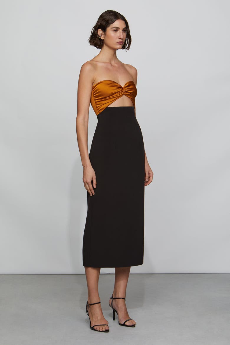 Marlo Dress, Alternate, color, Latte/Black