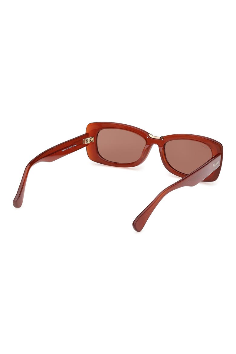 53mm Rectangular Sunglasses, Alternate, color, SHINY ORANGE / BROWN