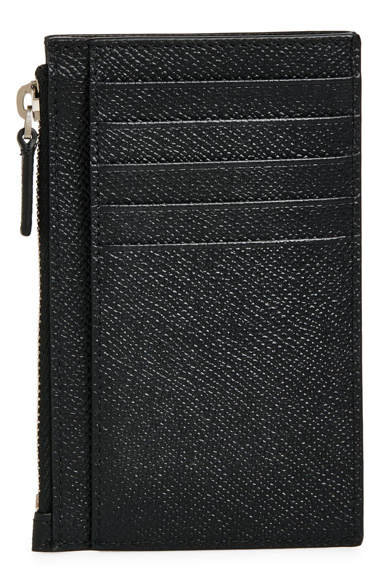 Balenciaga Long Leather Passport Case, Alternate, color, Black