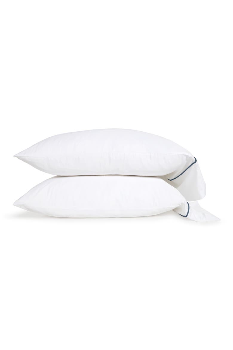Sheena Set of 2 Sateen Pillowcases, Main, color, NAVY