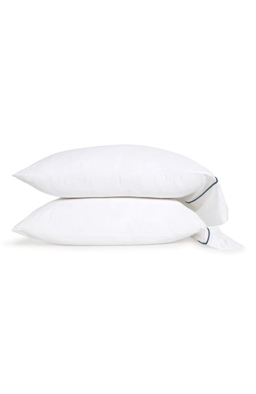 Pom Pom At Home Sheena Set Of 2 Sateen Pillowcases In Navy