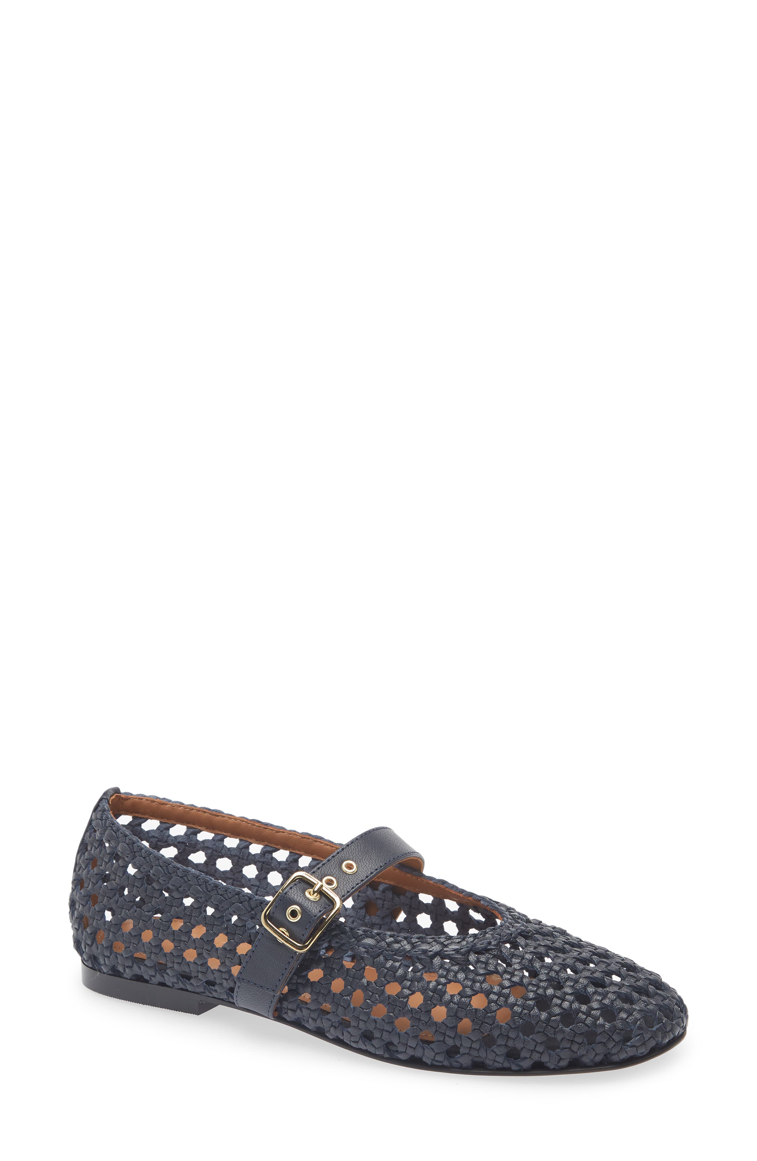 The Remy Woven Mary Jane Flat, Main, color, CRAFTSMAN BLUE