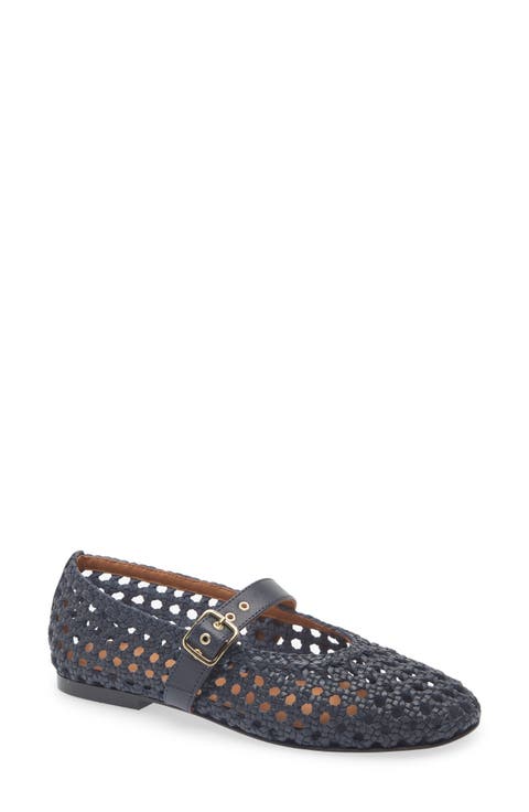 The Remy Woven Mary Jane Flat