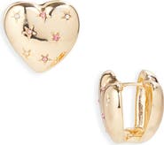 Tasha Heart Huggie Hoop Earrings
