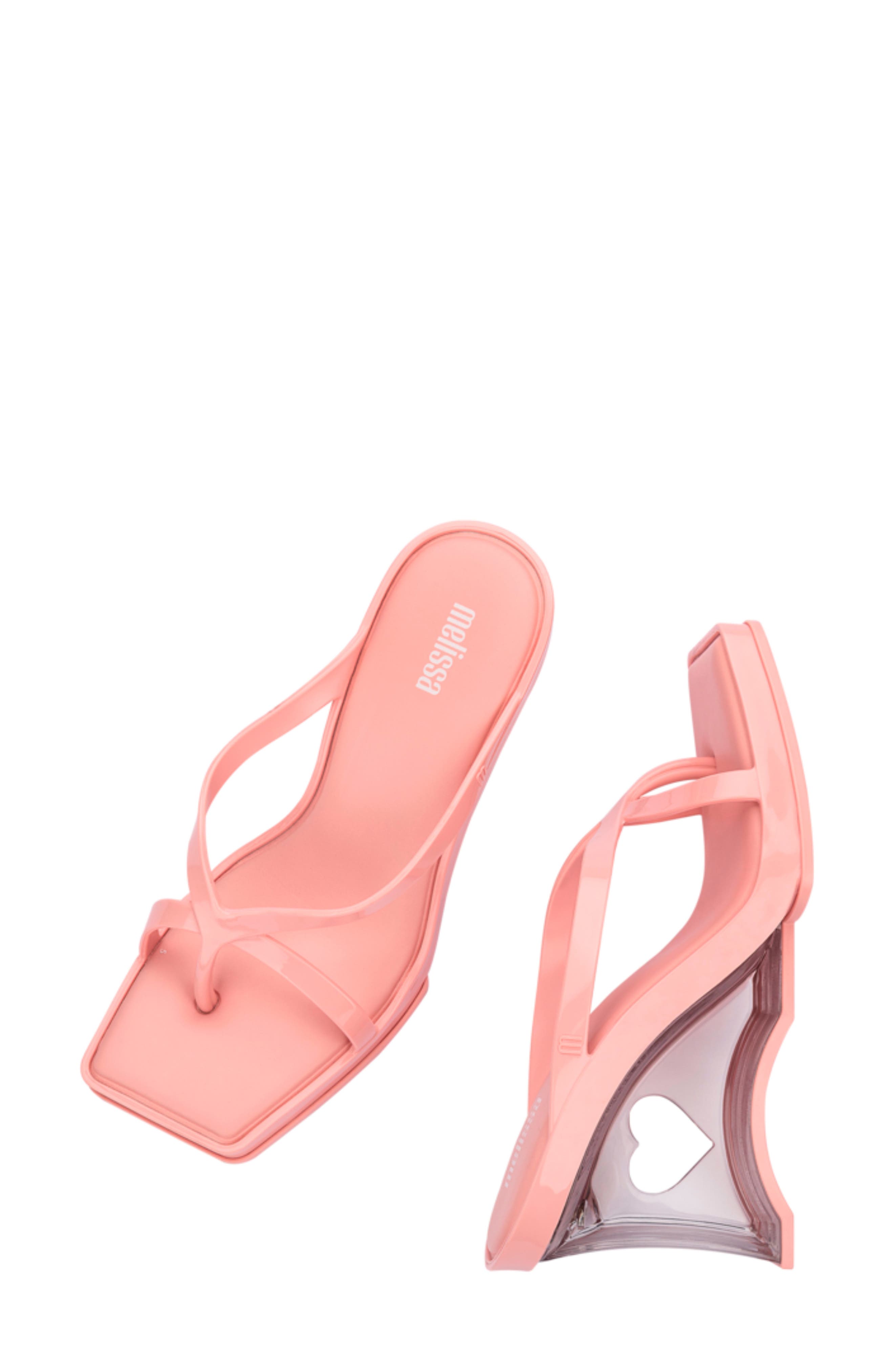 Melissa Strappy Wedge Sandal, Alternate, color, Pink/ Clear