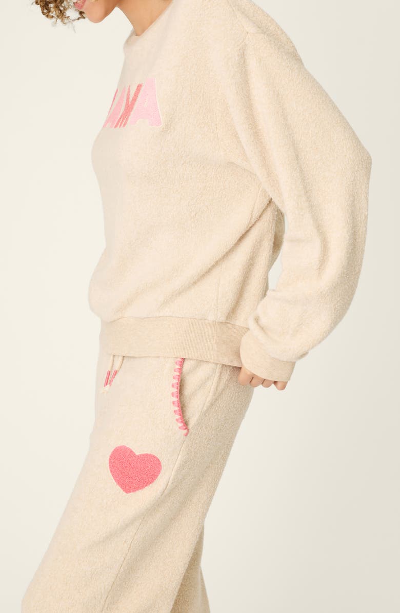 PJ Salvage For the Mamas Cotton Blend Sweatshirt, Alternate, color, Light Oatmeal