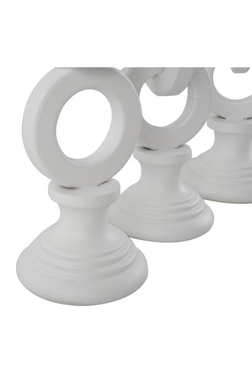 Vivian Lune Home Set Of 3 Candleholders In White
