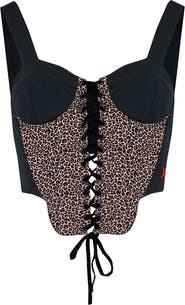 PCFG Free Heaven Leopard Corset Top