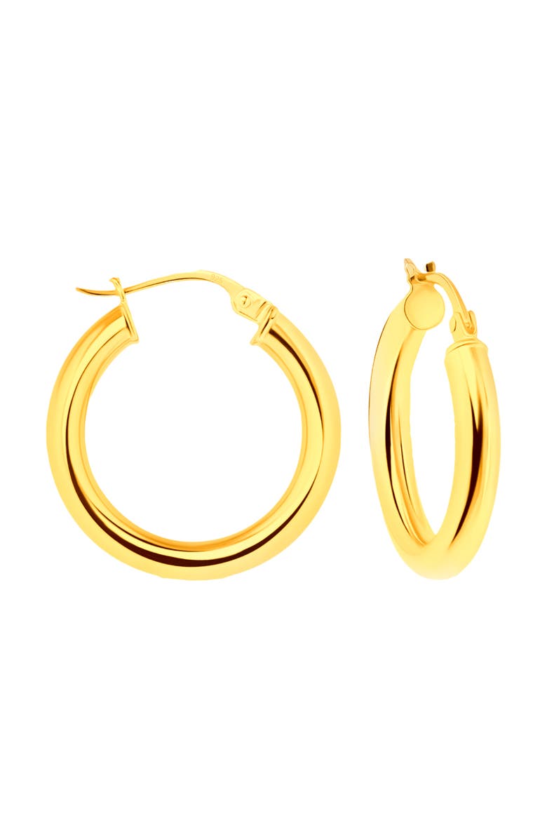 Donatello Gian Gold-Tone Sterling Silver Thick Hoop Earrings, Main, color, Yellow