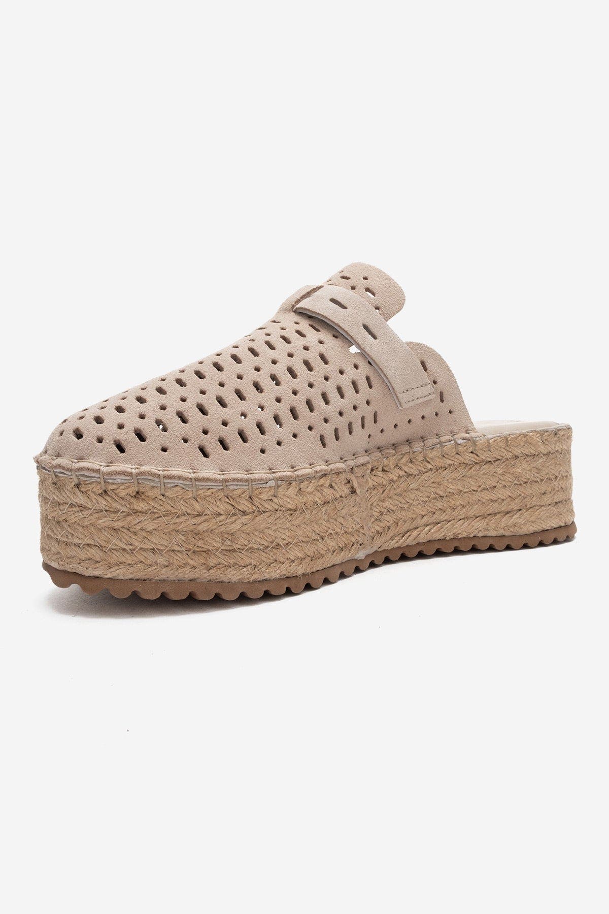 Louis Leather Platform Sandal, Alternate, color, Beige Suede