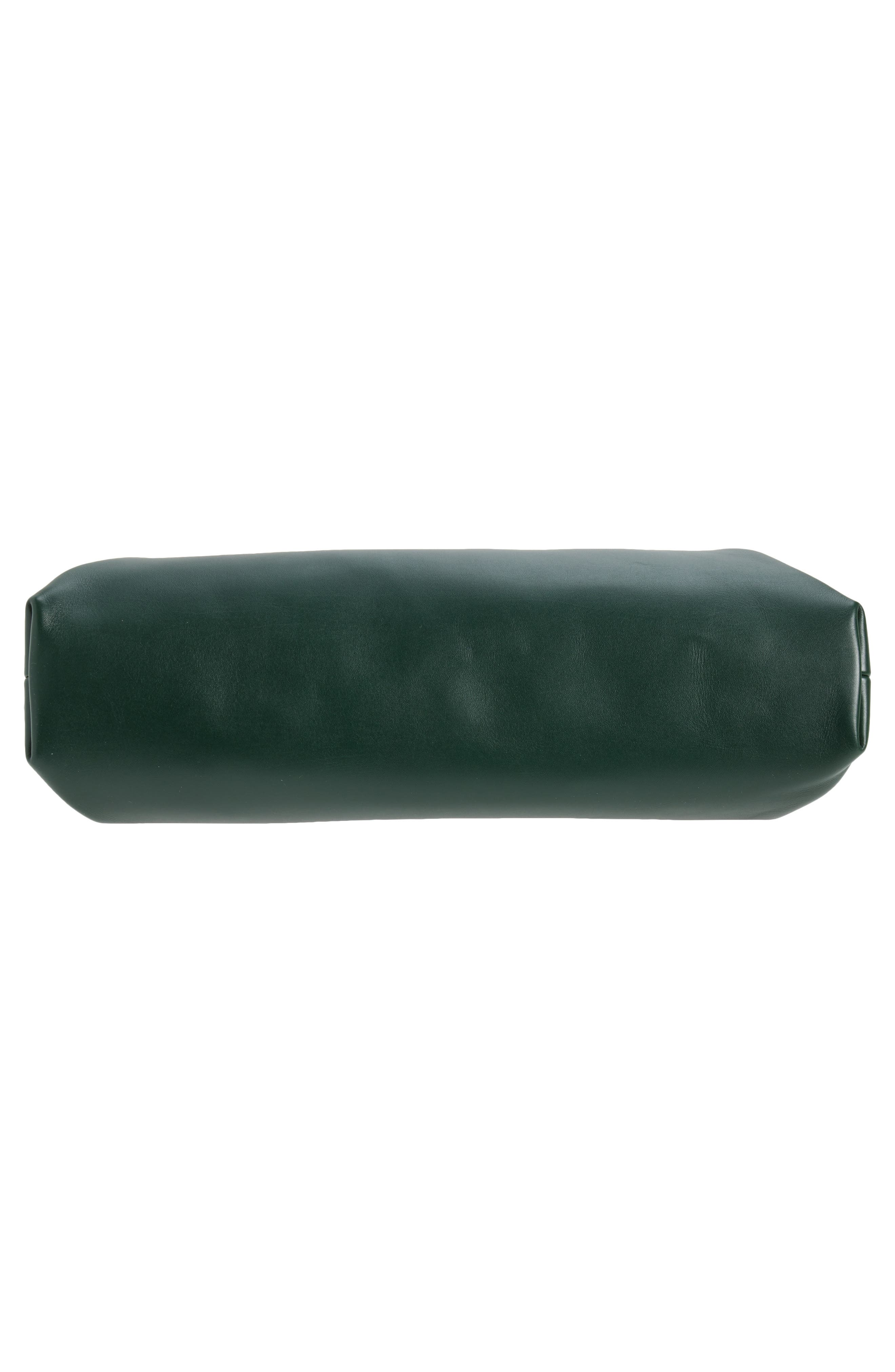 Bottega Veneta Leather East/West Clutch, Alternate, color, 3270 Alpi Green-Brass