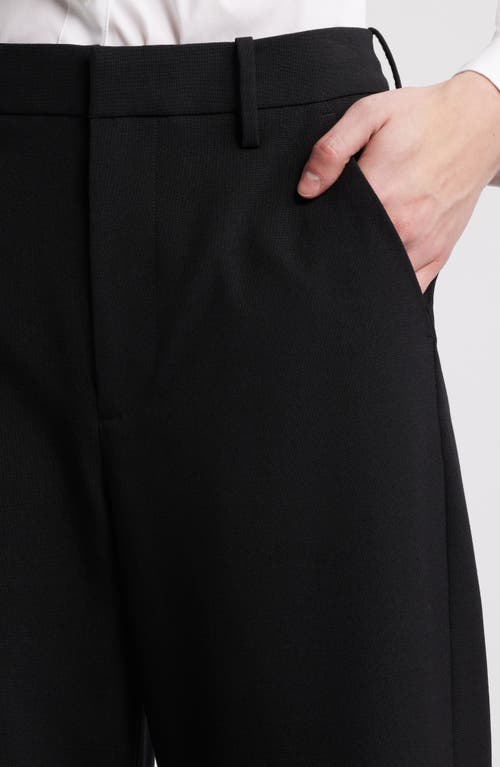 Rag & Bone Banks Wide Leg Wool Blend Ankle Pants In Black