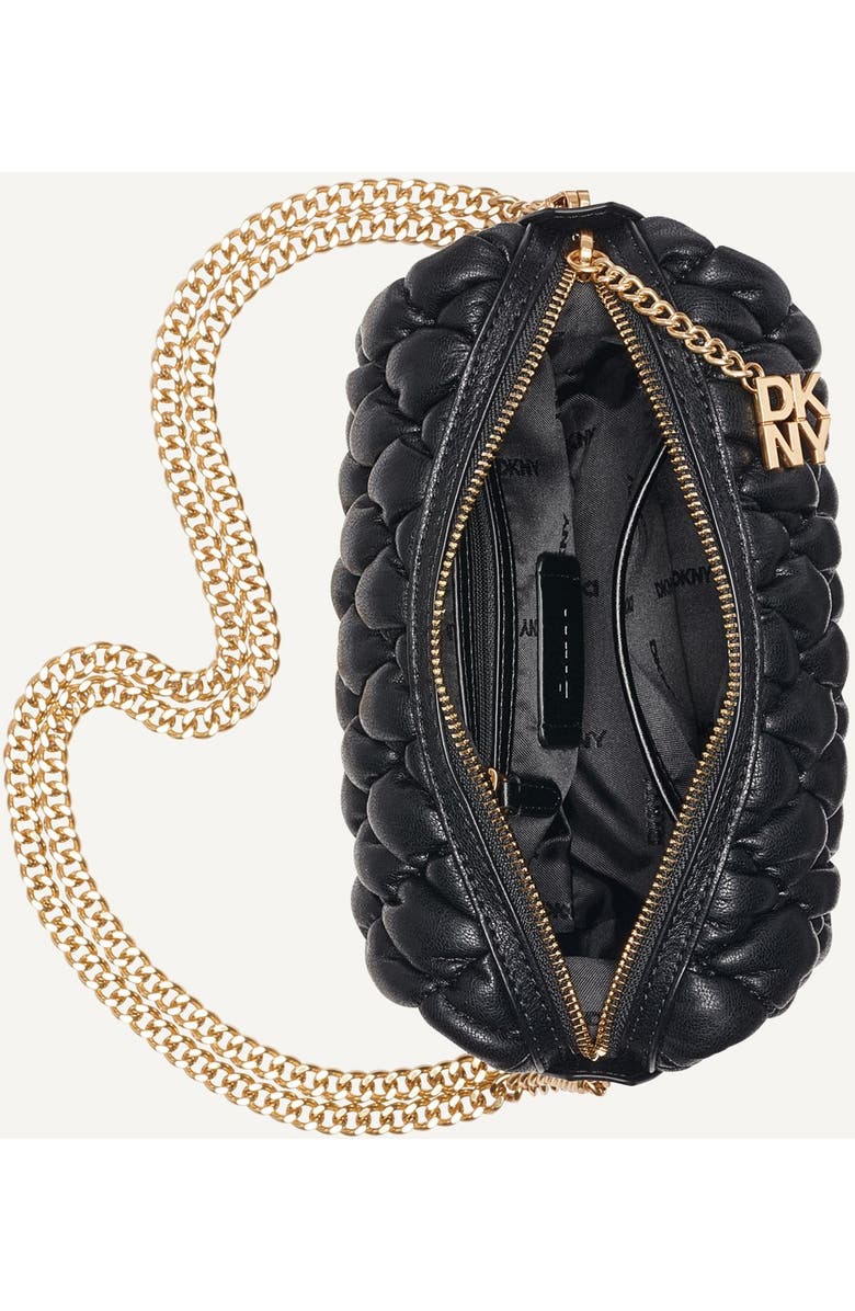 DKNY Raya Small Shoulder Bag, Alternate, color, Black/Gold