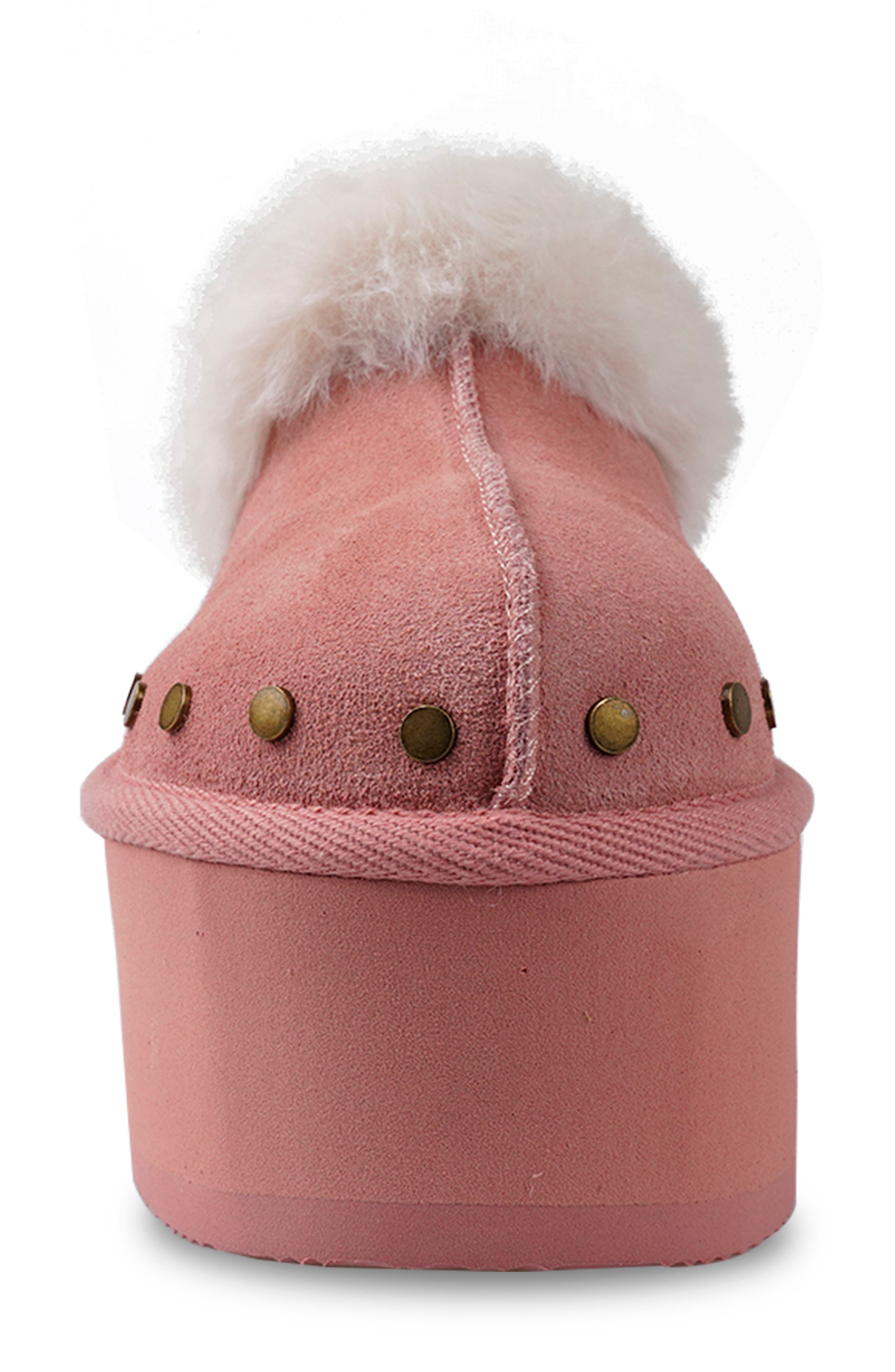 Sabi Faux Fur Platform Clog, Alternate, color, RED