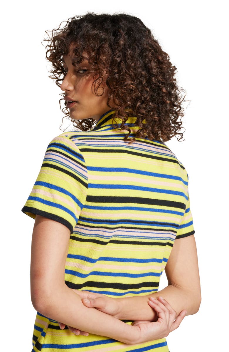 adidas Originals Stripe Terry Cloth Dress, Alternate, color, 