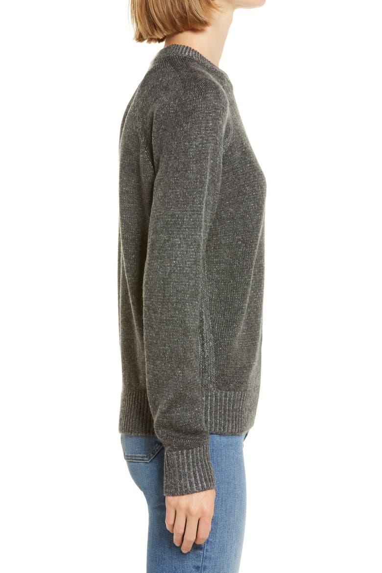 Carly Pop Stripe Pullover, Alternate, color, GREY STONE HEATHER