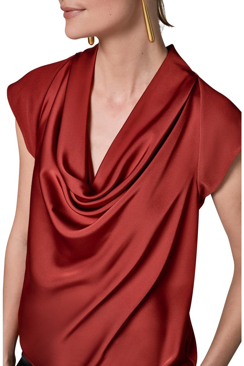 Cowl Neck Top, Alternate, color, SUNBAKED