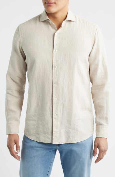 Astino Lino Tailored Fit Linen Button-Up Shirt