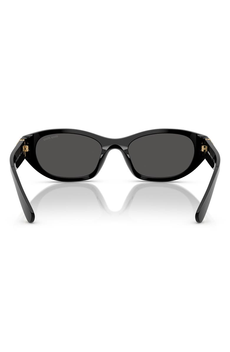 Miu Miu 53mm Irregular Sunglasses, Alternate, color, Black