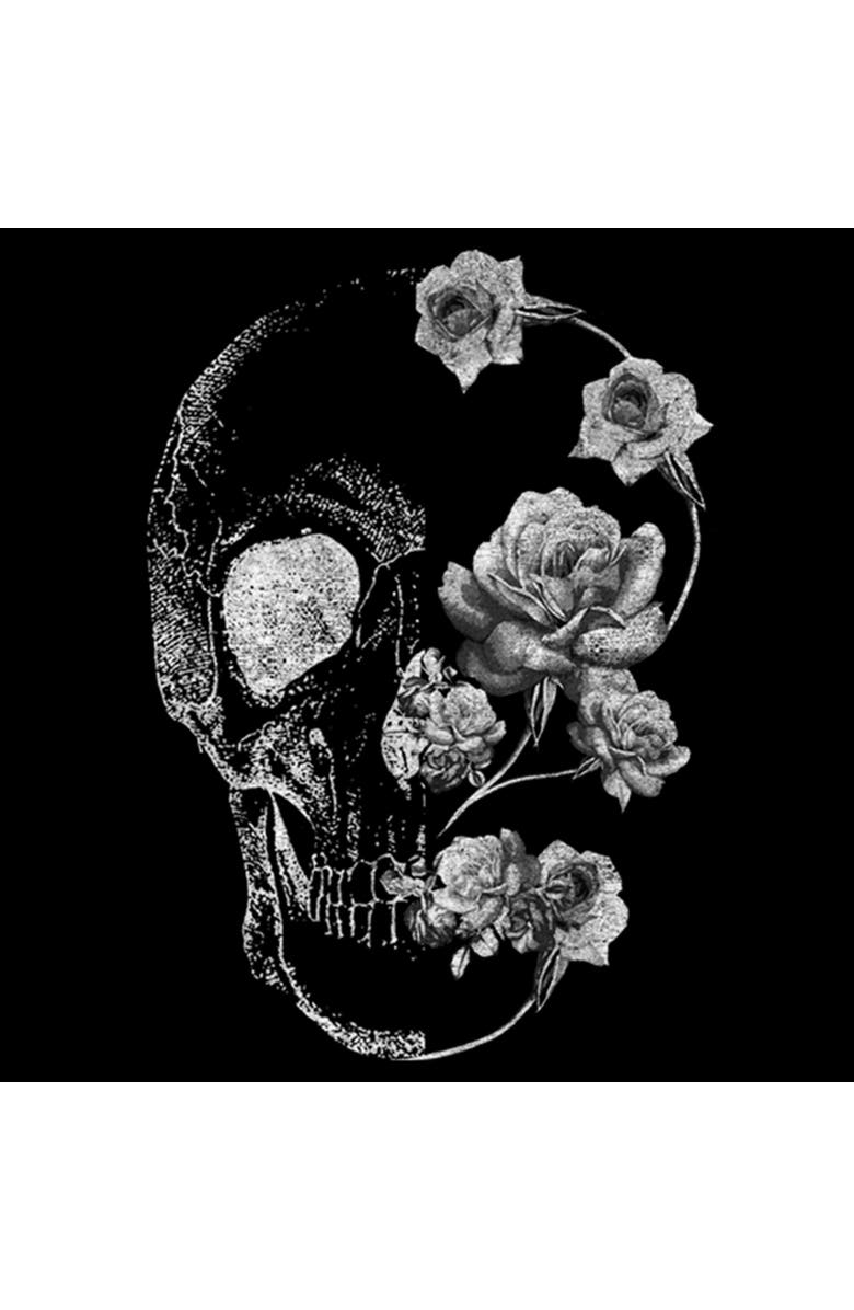 Lost Gods Junior's Lost Gods Distressed Skull Rose Graphic T-Shirt, Alternate, color, Black