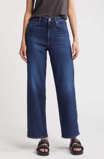 Rag & Bone Sofie High-rise Ankle Wide Leg With Cuff Jeans Dwnjl In Branson