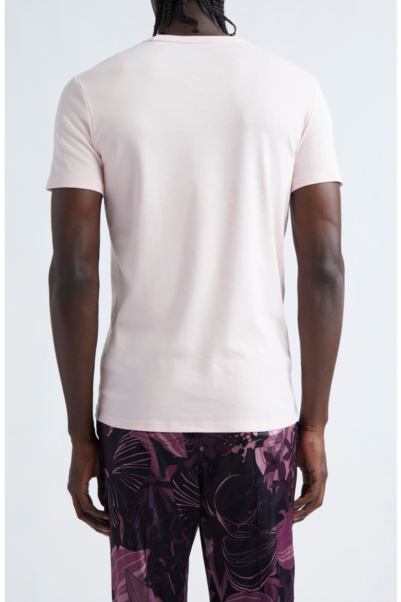 Cotton Jersey Crewneck T-Shirt, Alternate, color, ROSA PASTELLO QUADRO