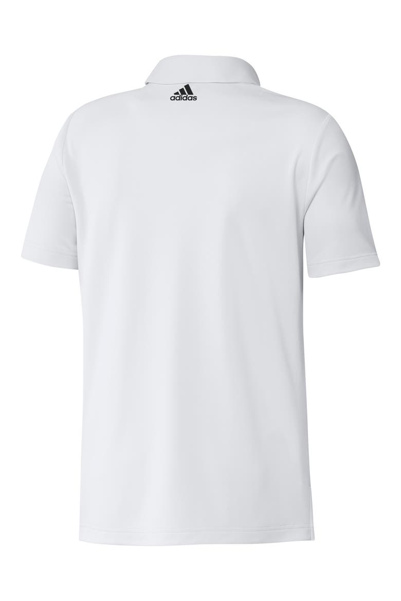 Men's 3-Stripes Polo, Alternate, color, WHITE/ BLACK