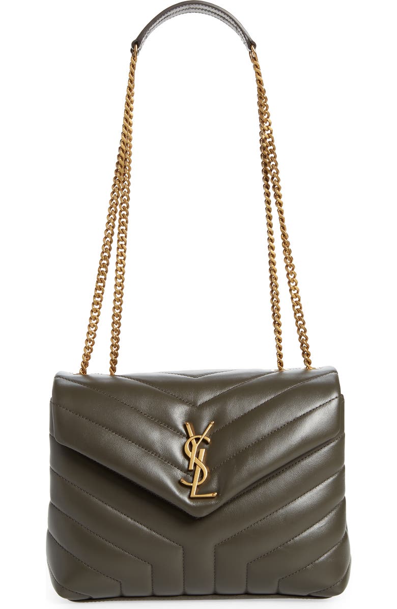 Saint Laurent Small Loulou Chain Leather Shoulder Bag, Main, color,