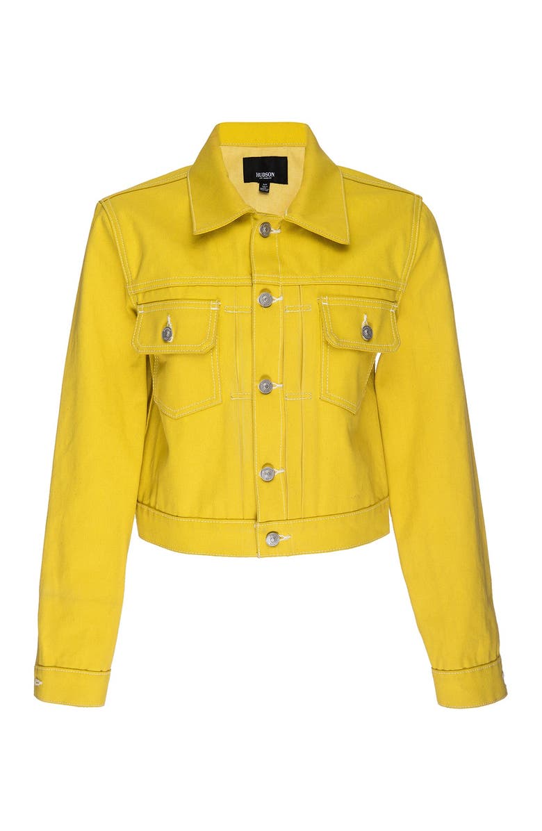 Hudson Jeans Lola Shrunken Trucker Jacket, Alternate, color, 