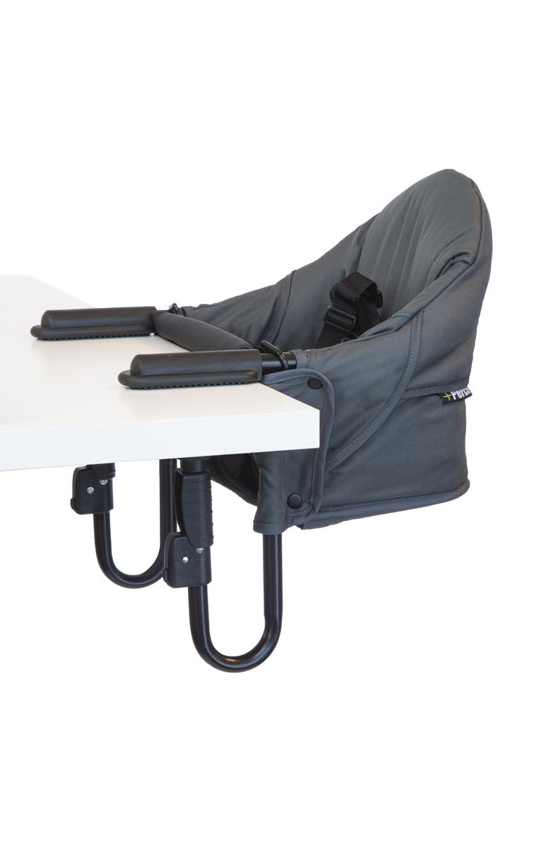 Guzzie and Guss Perch Portable Hook-On Baby Highchair - Compact, Travel-Friendly & Fits Most Tables, Main, color, Charcoal