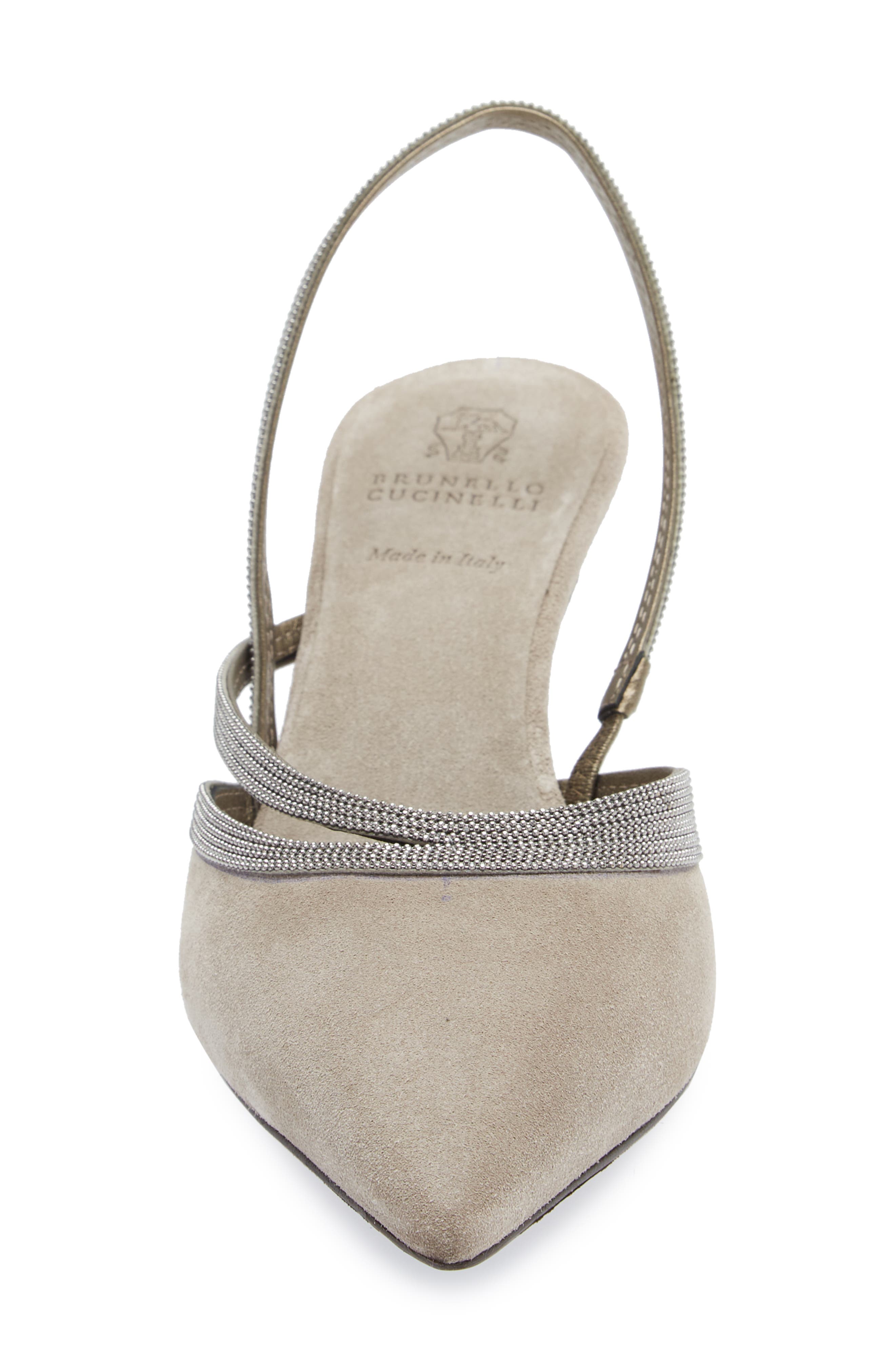 Brunello Cucinelli Monili Slingback Pump, Alternate, color, 