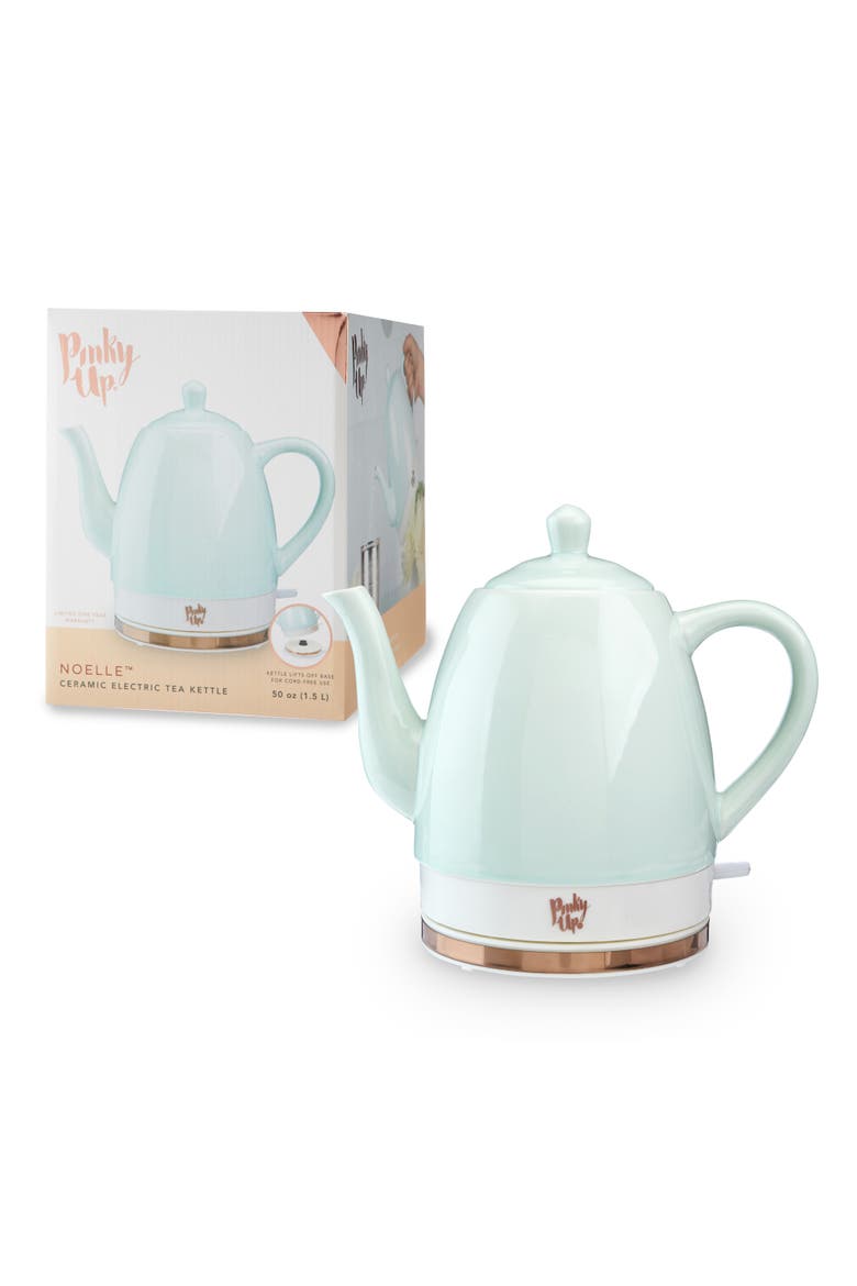 Noelle Ceramic Electric Tea Kettle, Main, color, Green