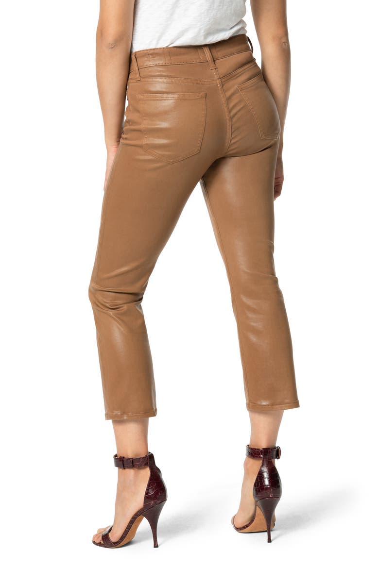 The Callie Coated High Waist Crop Flare Jeans, Alternate, color, MAPLE
