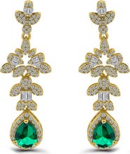 Christian Siriano New York Pear Cubic Zirconia Drop Earrings