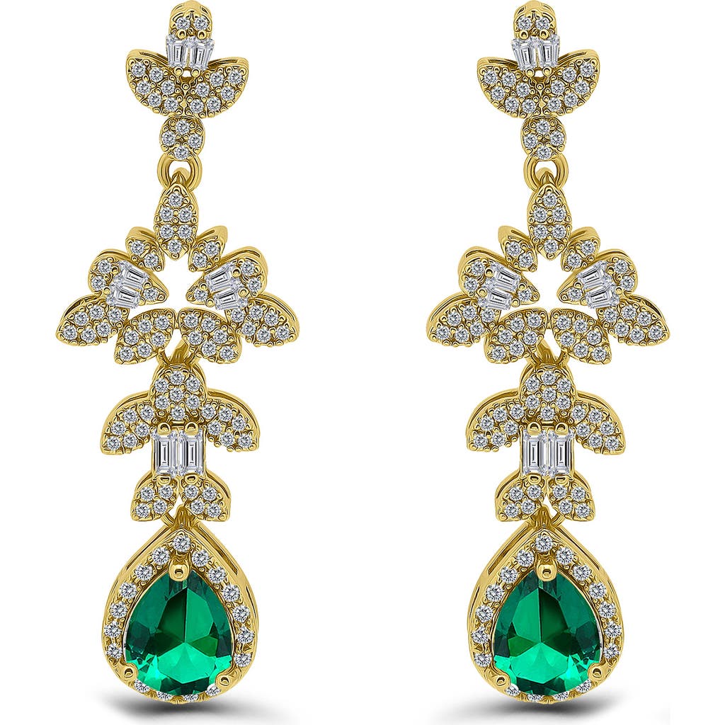Christian Siriano Pear Cubic Zirconia Drop Earrings In Multi