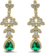 Christian Siriano Pear Cubic Zirconia Drop Earrings