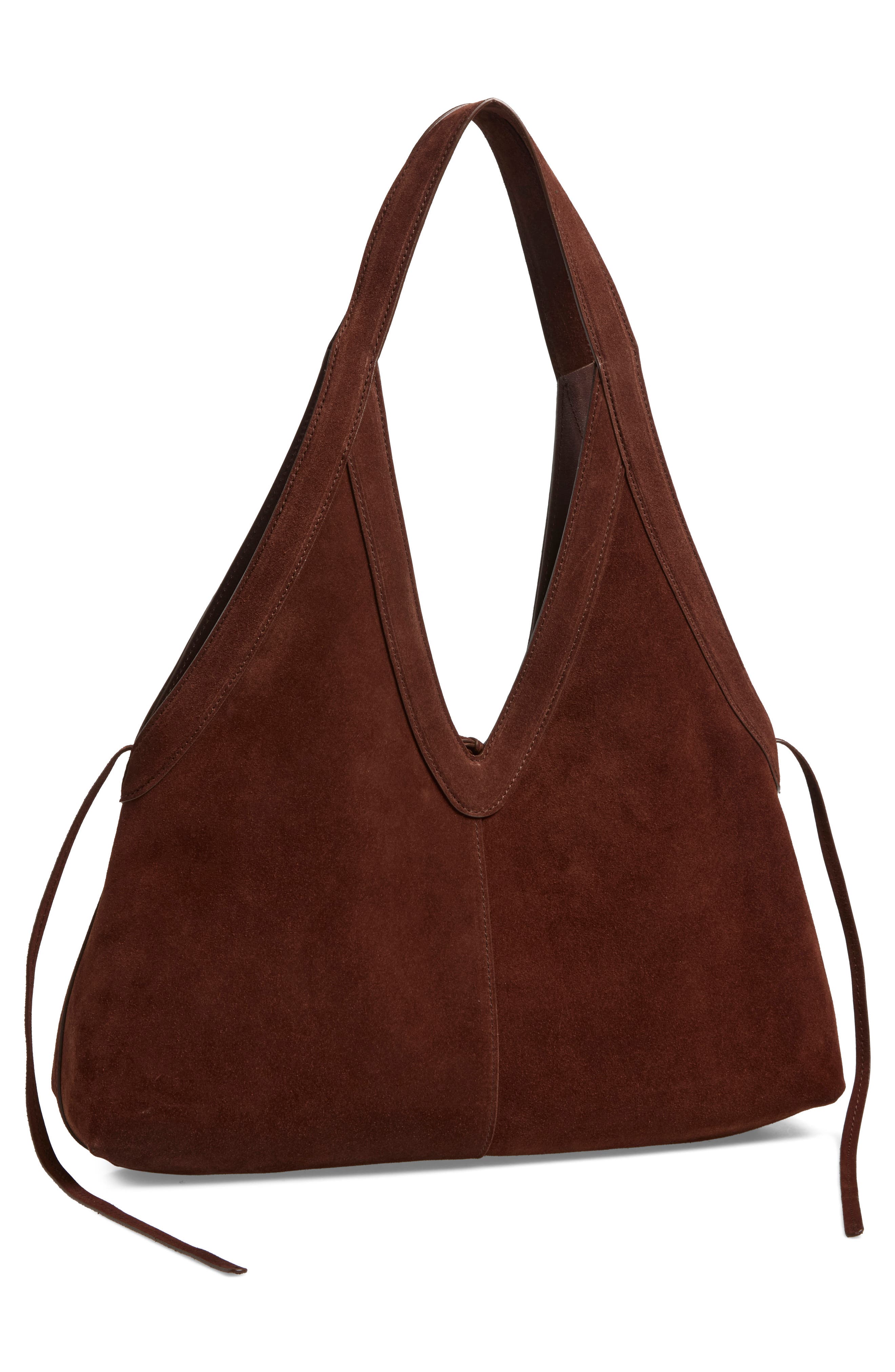 Soft Medium Suede Tote, Alternate, color, CHOCOLATE