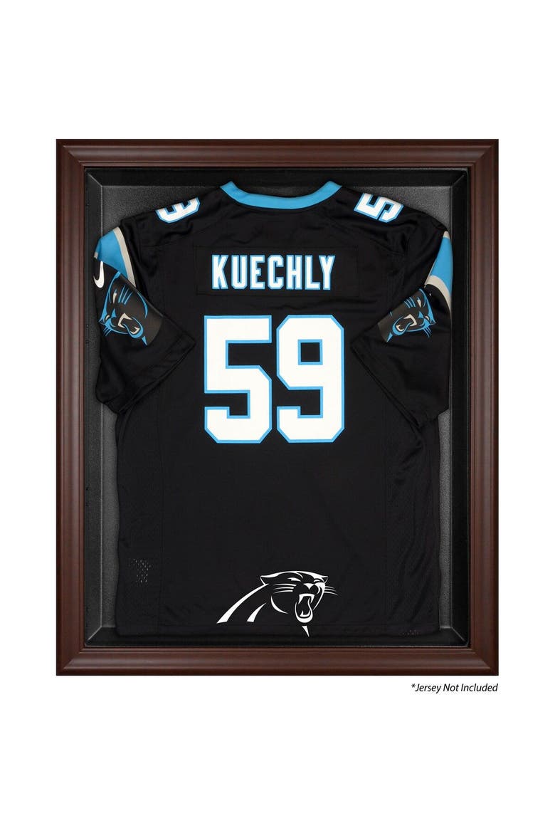 Carolina Panthers Brown Framed Logo Jersey Display Case, Main, color, Brown