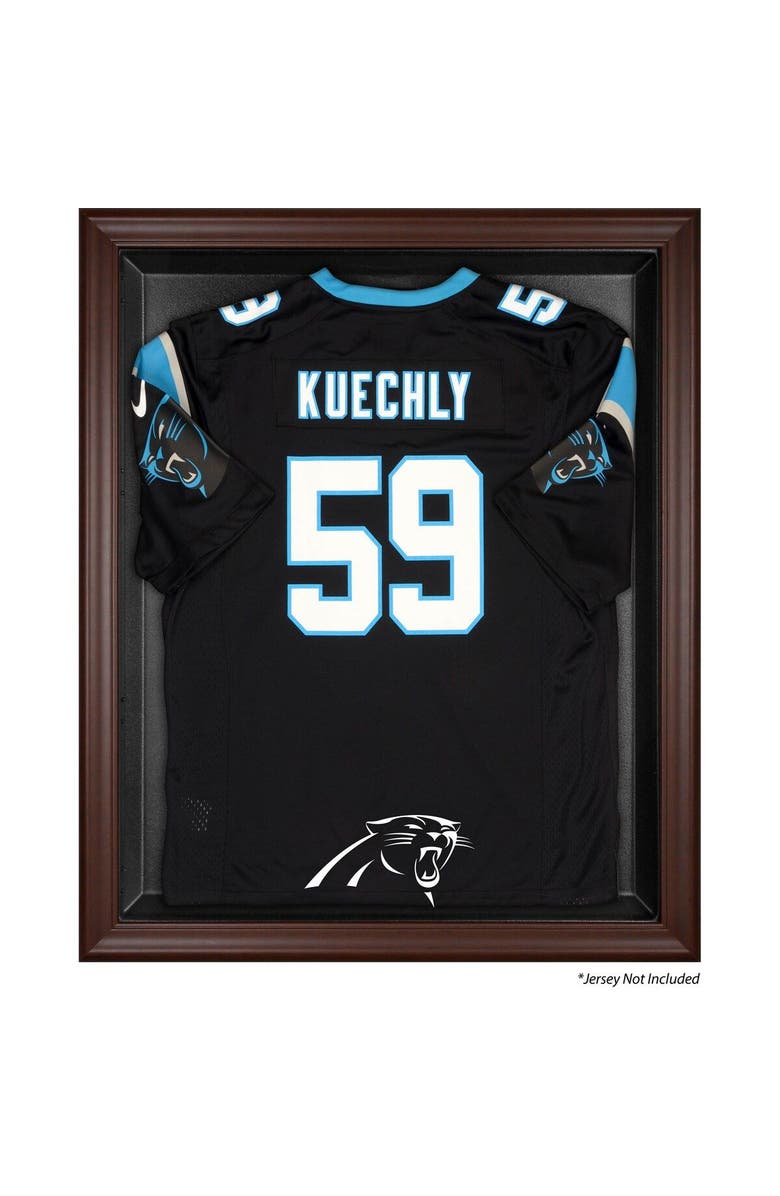 FANATICS AUTHENTIC Carolina Panthers Brown Framed Logo Jersey Display Case, Main, color, 