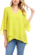 Karen Kane Asymmetrical Crepe Top