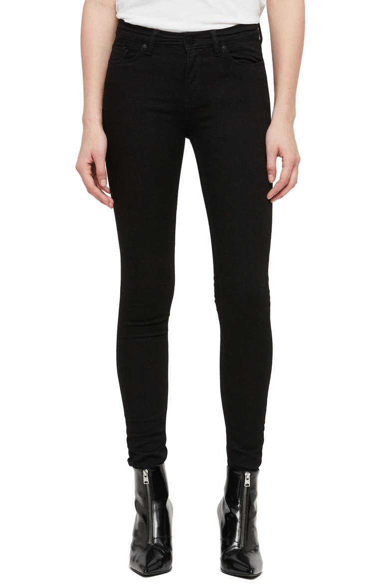 Grace Skinny Jeans, Main, color, JET BLACK