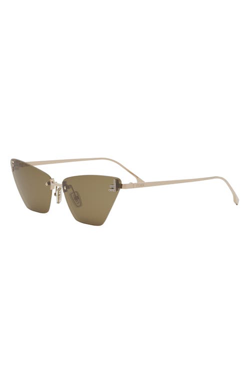 FENDI FENDI FIRST CRYSTAL 57MM CAT EYE SUNGLASSES 