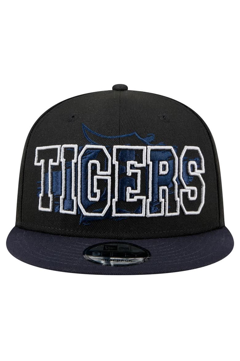 Men's New Era Black Detroit Tigers Splatter 9FIFTY Snapback Hat, Alternate, color, Black