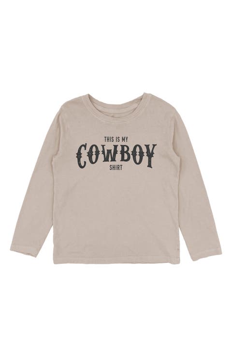 Kids' Cowboy Long Sleeve Graphic T-Shirt (Big Kid)