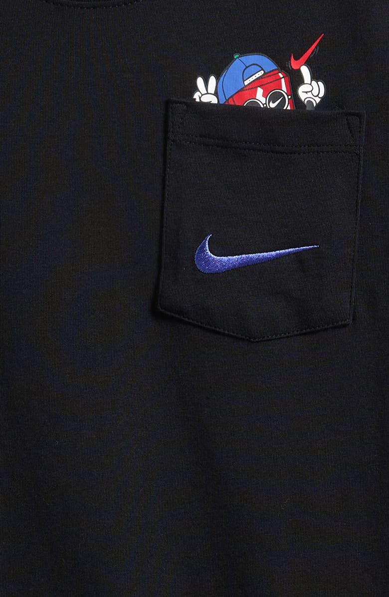 Nike Kids' Boxy Pocket Graphic T-Shirt, Alternate, color, Black