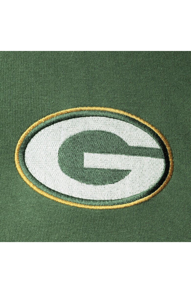 STARTER Men's Starter Green/Gold Green Bay Packers Playoffs Color Block Full-Zip Hoodie, Alternate, color, Green