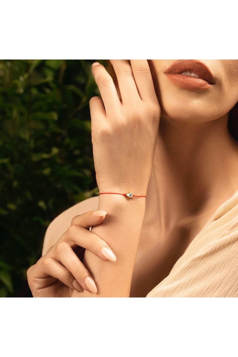 White Enamel Hamsa Women's Red String Adjustable Bracelet - Charismatic Personality, Alternate, color, Red/gold/white/turquoise